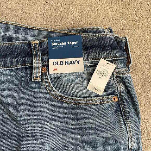 Old Navy Women’s 3 Size 26 Denim Bundle Boyfriend Slouchy Taper NWT - Picture 7 of 10